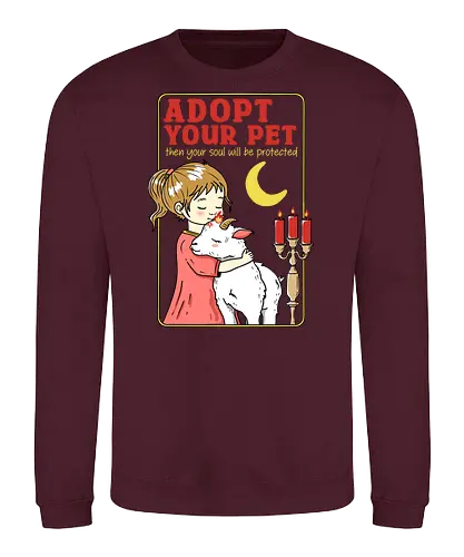 Adopt your Pet - adopt, adoptieren, haustier, pet, goat, ziege - Sweatshirt