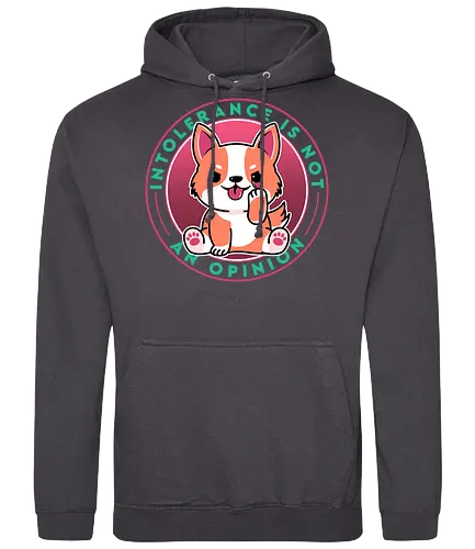 Intolerance is not an Option - toleranz, tolerance, dog, hund, cute, statement - Standard Hoodie