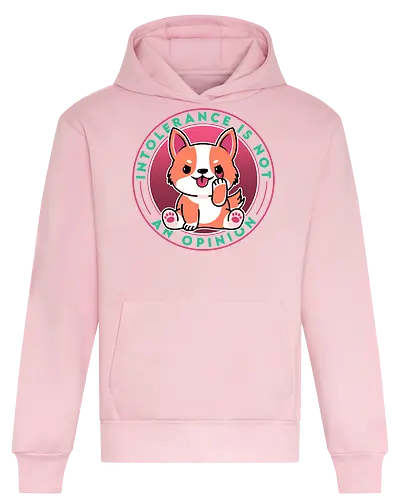 Intolerance is not an Option - toleranz, tolerance, dog, hund, cute, statement - Heavyweight Hoodie