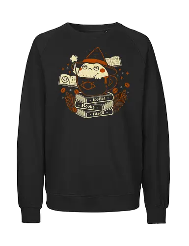 Witch Frog - magic, magical, frog, toad, books, bücher, buch, witchcraft - Fairtrade Sweatshirt