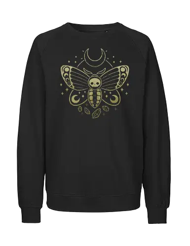 Deaths Head Moth - moth, falter, nachtfalter, totenkopfschwärmer, witch, witchcraft - Fairtrade Sweatshirt
