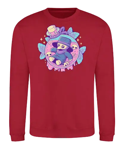 Cute Plague Doctor in Jar - plague doctor, plague, pestdoktor, potion, witchcraft - Sweatshirt