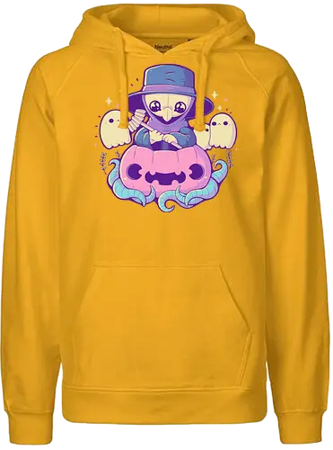 Cute Plague Doctor Pumpkin - plague doctor, plague, pestdoktor, pumpkin, ghost, geist, halloween - Fairtrade Hoodie