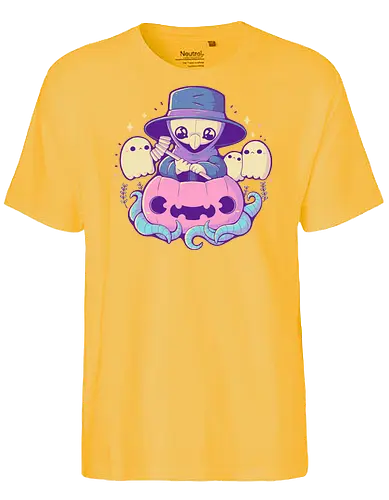 Cute Plague Doctor Pumpkin - plague doctor, plague, pestdoktor, pumpkin, ghost, geist, halloween - Fairtrade T-Shirt