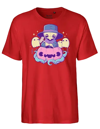 Cute Plague Doctor Pumpkin - plague doctor, plague, pestdoktor, pumpkin, ghost, geist, halloween - Fairtrade T-Shirt