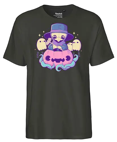 Cute Plague Doctor Pumpkin - plague doctor, plague, pestdoktor, pumpkin, ghost, geist, halloween - Fairtrade T-Shirt