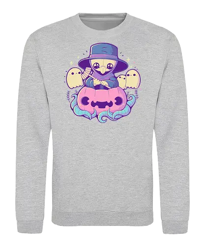 Cute Plague Doctor Pumpkin - plague doctor, plague, pestdoktor, pumpkin, ghost, geist, halloween - Sweatshirt