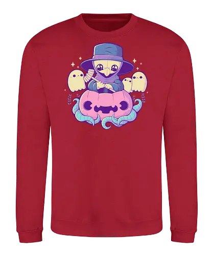 Cute Plague Doctor Pumpkin - plague doctor, plague, pestdoktor, pumpkin, ghost, geist, halloween - Sweatshirt