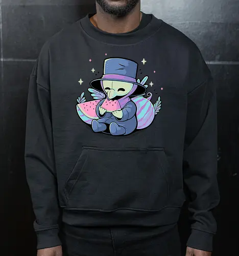 Cute Plague Doctor with Watermelon