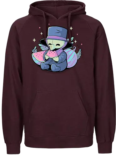 Cute Plague Doctor with Watermelon - plague, plague doctor, wassermelone, pestdoktor, summer, sommer - Fairtrade Hoodie