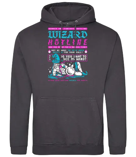 Wizard Hotline - wizard, teletext, videotext, hotline, fantasy, magic - Standard Hoodie