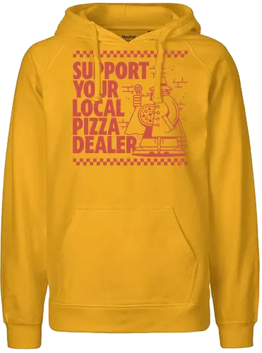 Support your local Pizza Dealer - pizza, support, buy local, dealer - Fairtrade Hoodie