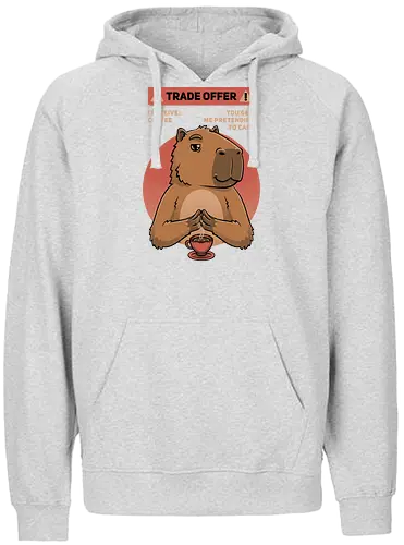 Capybara Trade Offer - trade, meme, capybara, coffee, kaffee - Fairtrade Hoodie