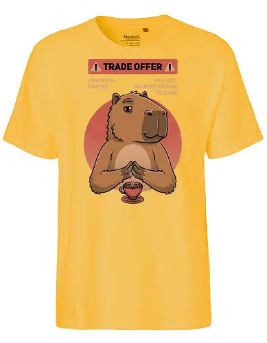 Capybara Trade Offer - trade, meme, capybara, coffee, kaffee - Fairtrade T-Shirt