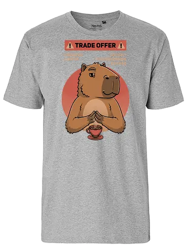 Capybara Trade Offer - trade, meme, capybara, coffee, kaffee - Fairtrade T-Shirt