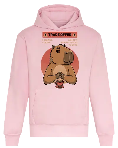 Capybara Trade Offer - trade, meme, capybara, coffee, kaffee - Heavyweight Hoodie