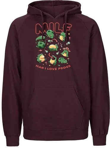 Man I Love Frogs - Frosch, Green, MILF, Funny - Fairtrade Hoodie