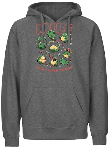 Man I Love Frogs - Frosch, Green, MILF, Funny - Fairtrade Hoodie