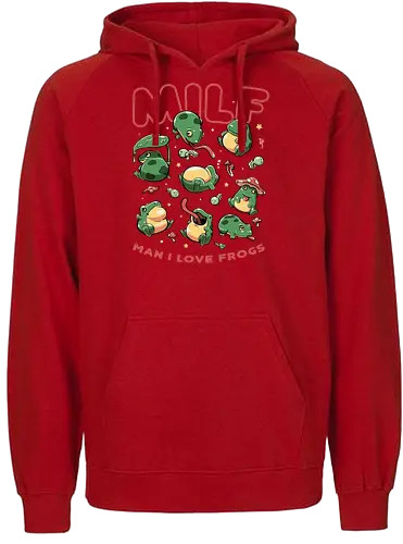 Man I Love Frogs - Frosch, Green, MILF, Funny - Fairtrade Hoodie