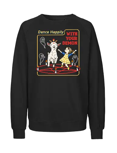 Dance Happily - demon, goat, dance, tanzen, happy, pentagram - Fairtrade Sweatshirt