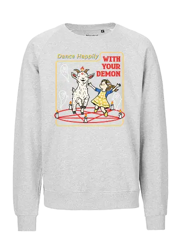 Dance Happily - demon, goat, dance, tanzen, happy, pentagram - Fairtrade Sweatshirt