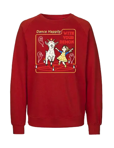 Dance Happily - demon, goat, dance, tanzen, happy, pentagram - Fairtrade Sweatshirt