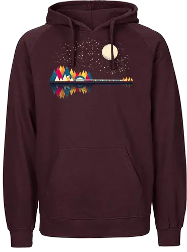 Musical Nature - music, moon, mond, nature - Fairtrade Hoodie
