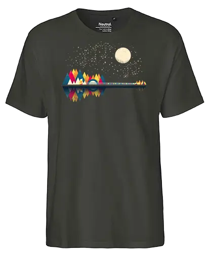 Musical Nature - music, moon, mond, nature - Fairtrade T-Shirt