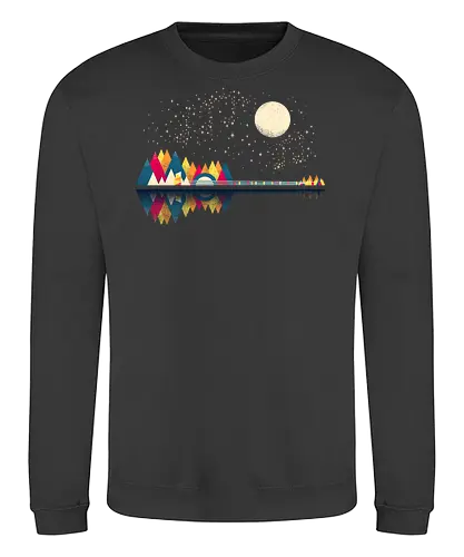 Musical Nature - music, moon, mond, nature - Sweatshirt