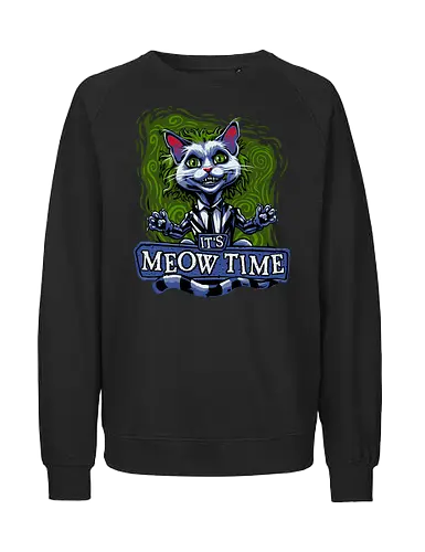 Kitten Juice - meow, time, beetle, geuse, cat, katze - Fairtrade Sweatshirt