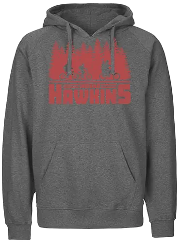 Hawkins, Indiana - hawkins, indiana, strange, things, 80s - Fairtrade Hoodie