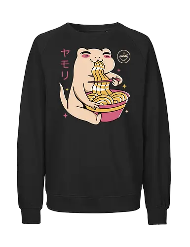 Kawaii Gecko Ramen - ramen, noodles, gecko, axolotl - Fairtrade Sweatshirt
