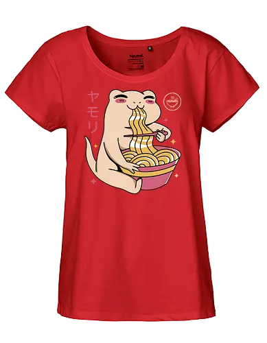 Kawaii Gecko Ramen - ramen, noodles, gecko, axolotl - Fairtrade Girl Shirt