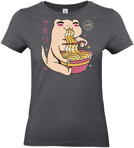 Kawaii Gecko Ramen - ramen, noodles, gecko, axolotl - Standard T-Shirt (Women)