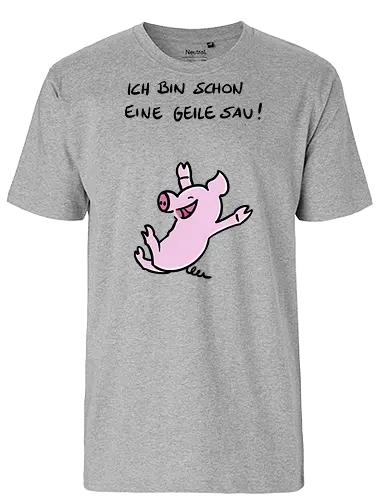 Caricatura Sommerakademie – Geile Sau - caricatura, Sommerakademie, schwein - Fairtrade T-Shirt