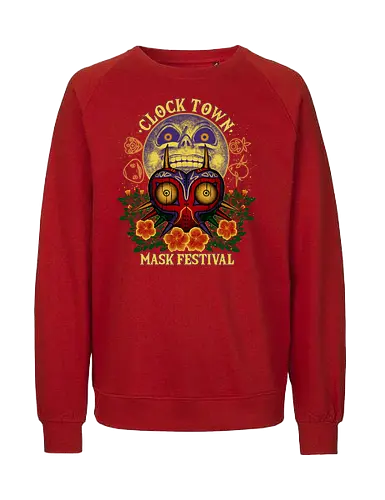 Clock Town Mask Festival - hero of time, mask, maske, moon, gaming - Fairtrade Sweatshirt