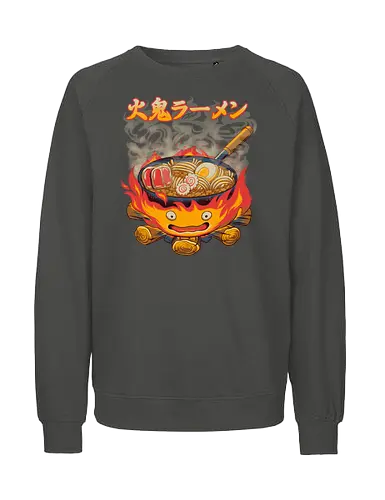 Fire Demon Ramen - fire, ramen, anime - Fairtrade Sweatshirt