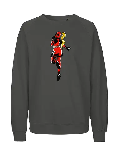 Antilady - Antihero, super hero, comics, woman, humor, funny, geek, nerd, lady - Fairtrade Sweatshirt