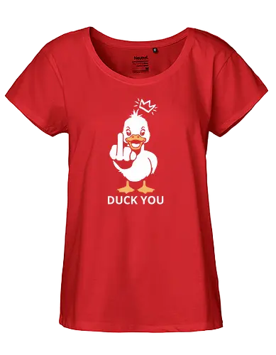 Duck you - Duck you, puns, fun, humor, duck - Fairtrade Girl Shirt
