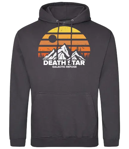 Galactic Refuge - Space Opera, moon, galactic, mountain, sun, empire - Standard Hoodie