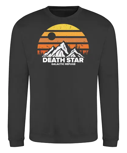 Galactic Refuge - Space Opera, moon, galactic, mountain, sun, empire - Sweatshirt