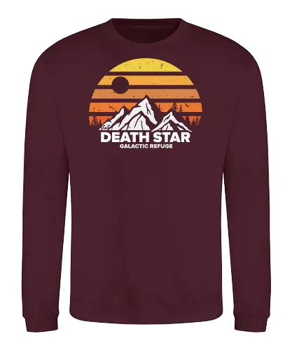Galactic Refuge - Space Opera, moon, galactic, mountain, sun, empire - Sweatshirt