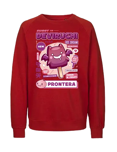 Deviruchi Ice Cream - ragnarok online, slime, mmorpg, jrpg, poring, angeling, deviling, deviruchi, ragnarok mobile, geffen dungeon, gaming, video game, gamer, ragnarok eternal love, ragnarok origin - Fairtrade Sweatshirt