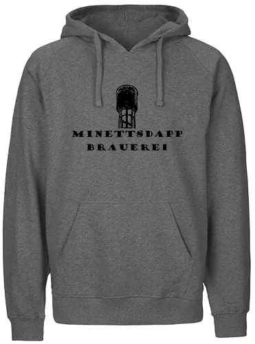 MDB Logo Quadratesch Front  - #minettsdappbrauerei, #midabrau, #lokalebéier, #craftbeerlover - Fairtrade Hoodie
