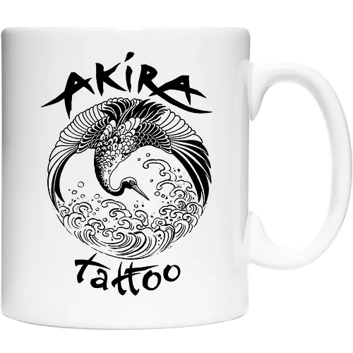 Akira Tattoo - Kranich - schwarz