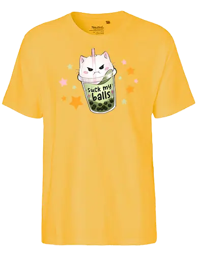 Unfreundlicher Bubble Tea - wortwitz, bubble tea - Fairtrade T-Shirt