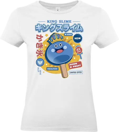 King Slime Ice Cream - Quest, slime, king slime, monsters, golem, game, gaming, gamer, video games, rpg, jrpg, echoes of an elusive age, kawaii, Quest xi, erdr - Standard T-Shirt (Women)