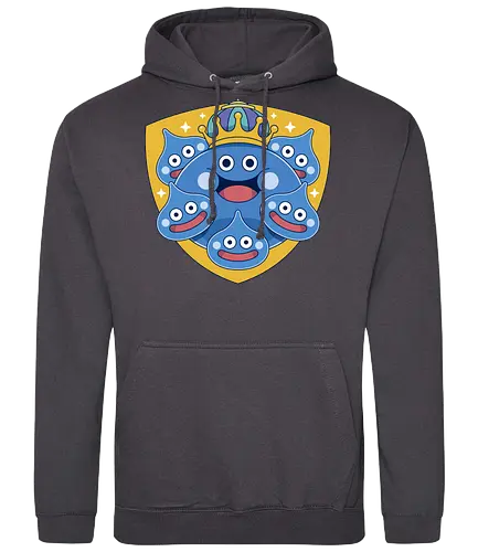 King Slime Shield - Quest, slime, king slime, monsters, golem, game, gaming, gamer, video games, rpg, jrpg, echoes of an elusive age, kawaii, Quest xi, erdr - Standard Hoodie