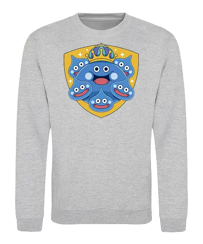 King Slime Shield - Quest, slime, king slime, monsters, golem, game, gaming, gamer, video games, rpg, jrpg, echoes of an elusive age, kawaii, Quest xi, erdr - Sweatshirt