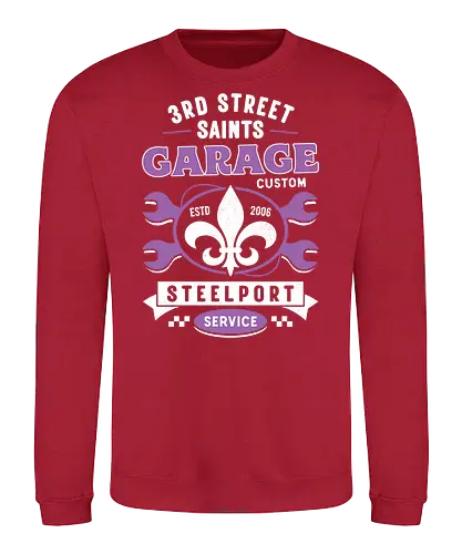 Third Street Saints Garage - saints row, johnny gat, third street saints, agents of mayhem, saints row 2, saints row 3, saints row the third, gat out of hell, saints row 4, professor genki, game, gamer, gaming, video game, playa - Sweatshirt